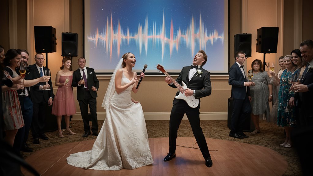 fun wedding reception singing