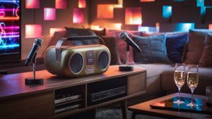 home entertainment singing setup