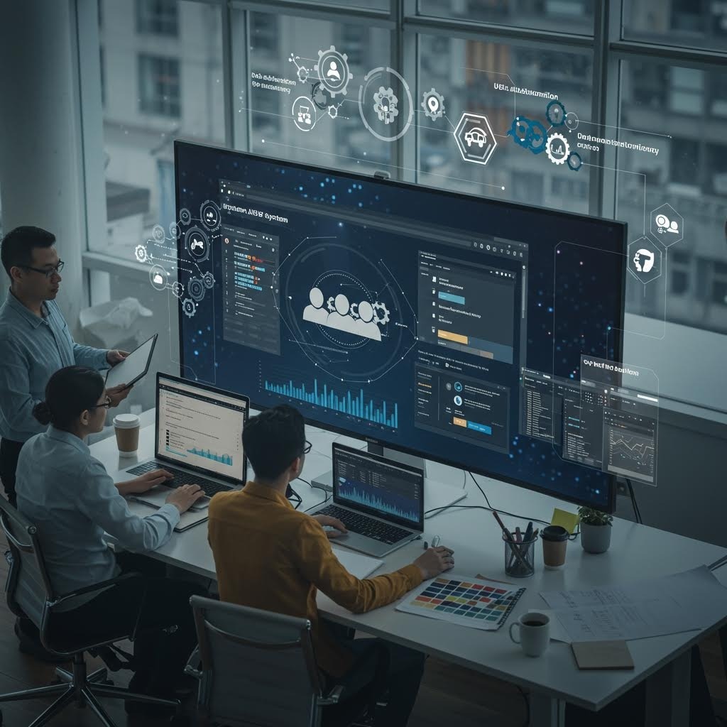 루믹스 협업 팀 대시보드 분석 대형 디스플레이 오피스 환경