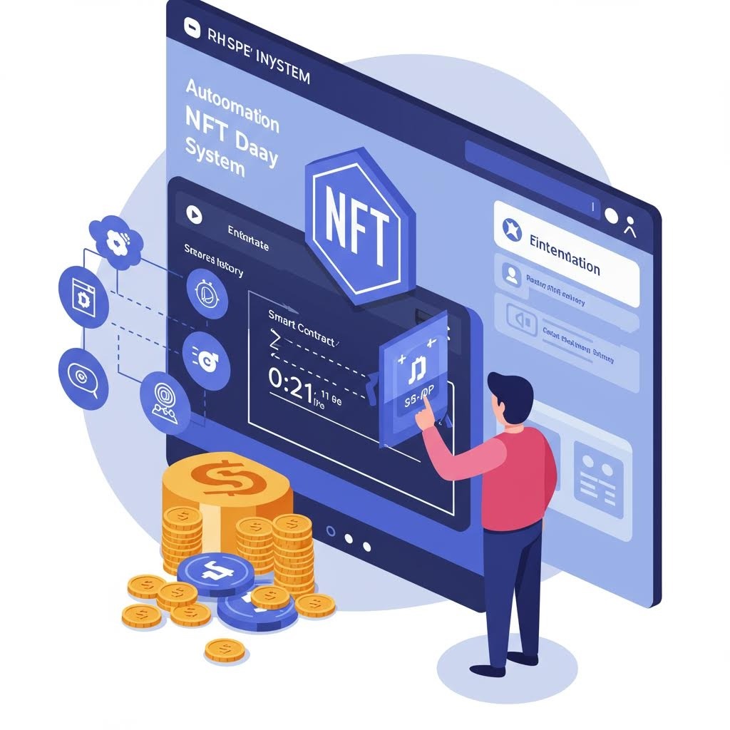 루믹스 NFT 자동화 시스템 암호화폐 대시보드 일러스트